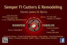Logo for Semper Fi Gutter's & Remodeling