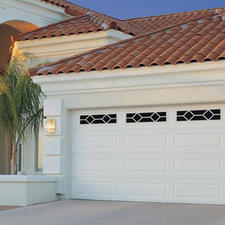 Chi 5283 Mahogany Short Panel Woodtones Door With Short Panel Plain Windows Beautiful Garage Doors Wooden Garage Doors Door Repair