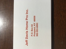 Jeff Davis Building Remodeling & Handyman Services logo