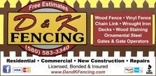 Logo for D & K Fencing