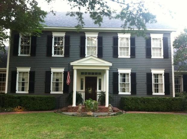 colonial shutters exterior painting brick steps blinds trim frisco entry window entrance tx