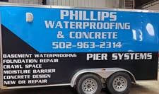 Logo for Phillips Waterproofing and Concrete