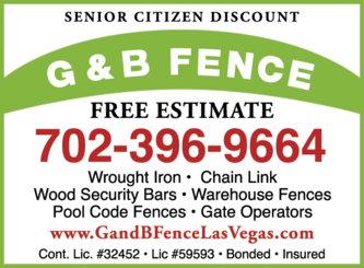 G & B Fence logo
