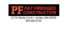 Logo for Pat Friedges Construction, LLC