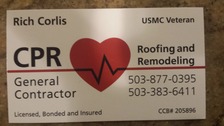 CPR Roofing and Remodeling, LLC logo