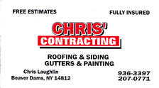 Avatar for Chris Contracting and Roofing and Siding, Gutters, Painting - Beaver Dams, New York Facebook