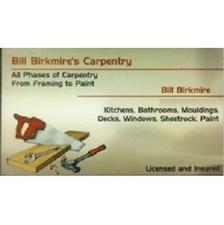 Bill Birkmire's Carpentry logo