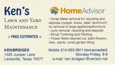 Ken's Lawn & Yard Maintenance logo