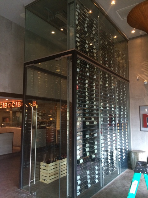 Modern Wine Cellar with rotating wine storage