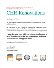Logo for Campbell Home Repairs and Renovations