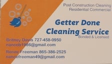 Logo for Getter Done Cleaning Services