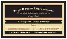 Triple R Home Improvements logo