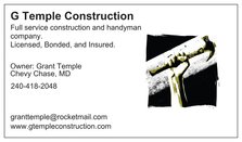 Logo for G Temple Construction