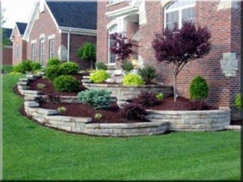 Transitional Landscape with rough paver finish