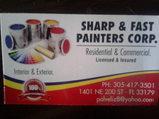 Logo for Sharp and Fast Painters, Corp.