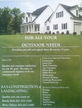 Logo for BA's Construction & Landscape
