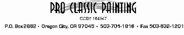 Pro Classic Painting logo