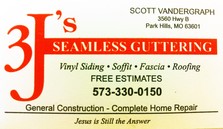 3 J's Seamless Guttering & Roofing logo