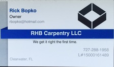 Logo for RHB Carpentry, LLC
