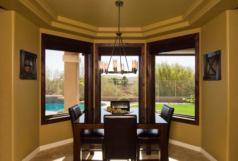 Southwestern Dining Room with picture window