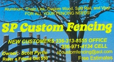 SP Custom Fencing logo