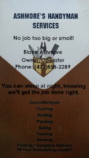 Ashmore's Handyman Services logo