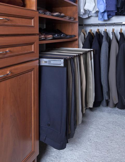 Traditional Closet with closet organization