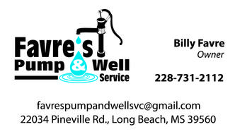 Favre's Pump and Well Service logo