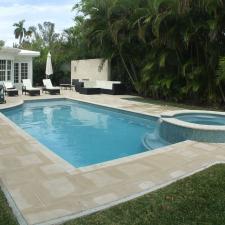 Contemporary Pool with outdoor lounge patio furniture