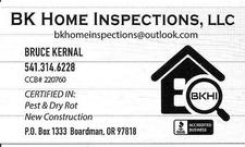 Logo for BK Home Inspections