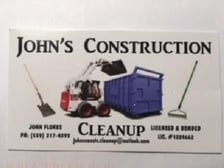 Logo for John's Construction Cleanup