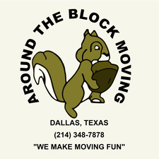 Logo for around the block moving