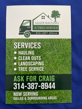 Logo for Allen Hauling and Landscaping