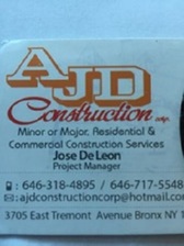 Logo for AJD Construction Corporation
