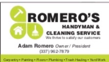 Romero's Handyman and Cleaning Services logo