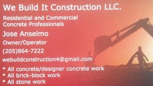Logo for We Build It Construction, LLC