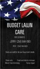 Logo for Budget Lawn Care