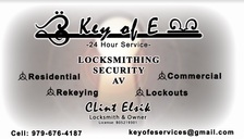 Key of E Locksmithing logo