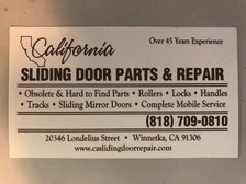 Logo for California Sliding Door Parts and Repair Sevice - Unlicensed Contractor