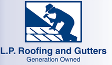 Logo for L. P. Roofing & Gutters