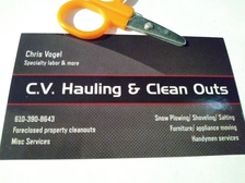 Logo for CV Hauling and Clean Outs