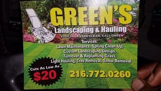 Greens Landscaping and Hauling, LLC logo