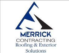 Logo for Merrick Contracting, LLC. Roofing & Exterior Solutions Facebook