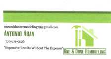 Logo for One and Done Remodeling