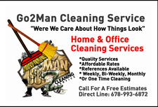 Logo for Go2Man Cleaning Service