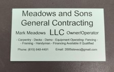 Avatar for Meadows and Sons General Contracting, LLC