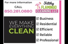 Logo for Filthy Flamingo Cleaning LLC - Home Facebook
