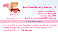Logo for New Wave Cleaning Service