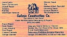 Galerie Construction Co. logo