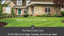 The Rock Lawn Care logo